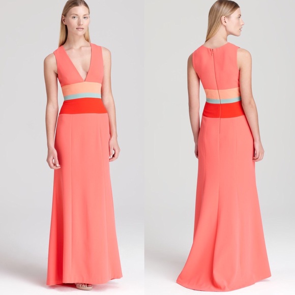 bcbg color block maxi dress